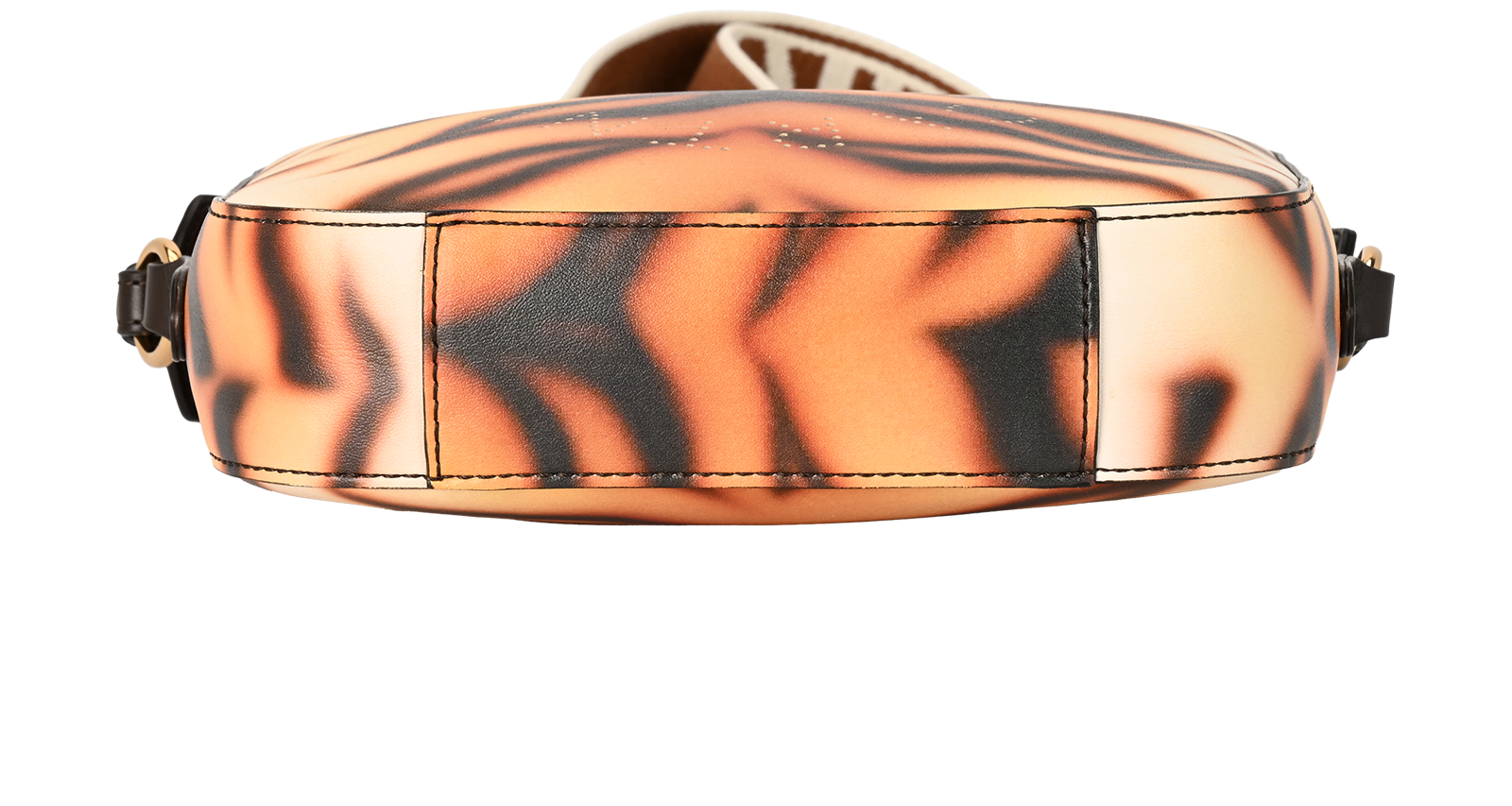 Logo Tiger Camera Bag, &pound;395, Handbags, Brown/Orange, Faux Leather, Top view